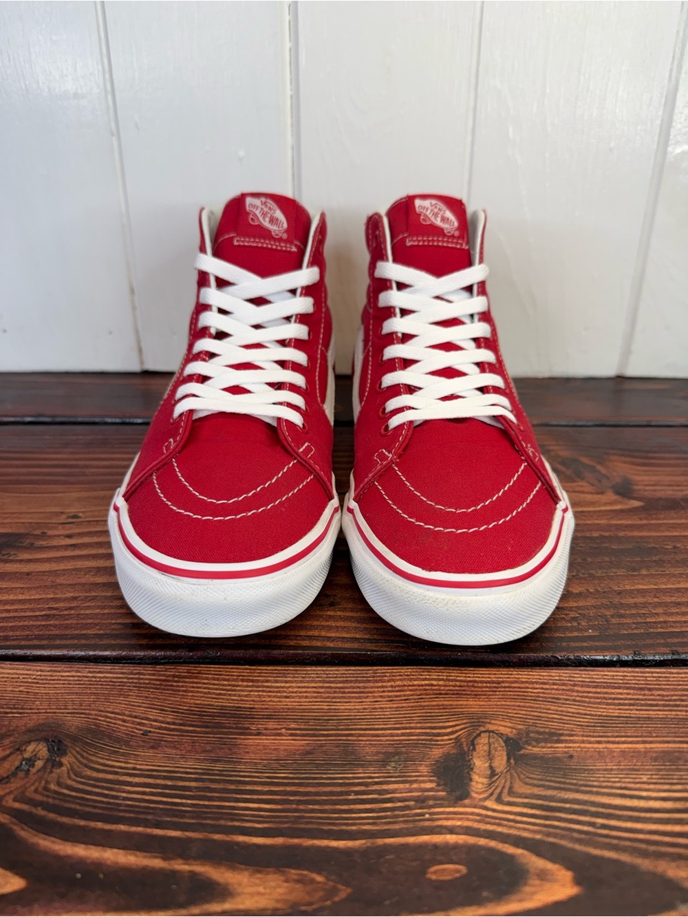 Vans Sk8-Hi Red/True White High-Top Skate Shoes – Men’s 10 - Picture 4 of 8